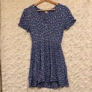 Billabong Blue Floral Mini Dress